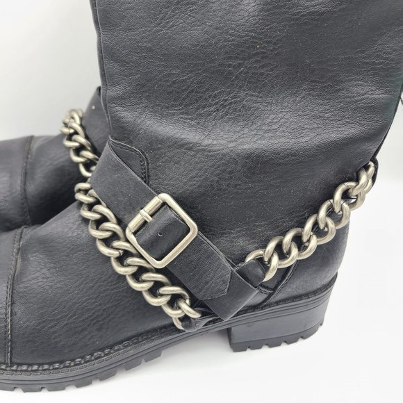 Kendall & Kylie Buckle and Chain Moto Boots - Picture 4 of 10